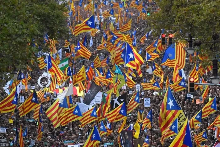 Framed Print : Spain-Catalonia-Politics-Demo