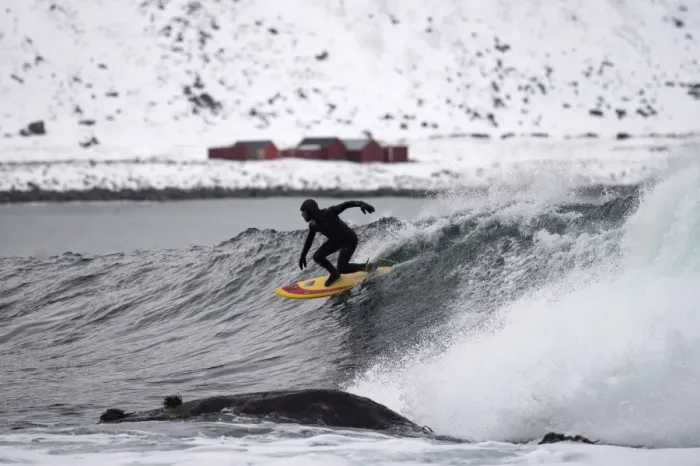 Framed Print : Surfing-Nor-Arctic