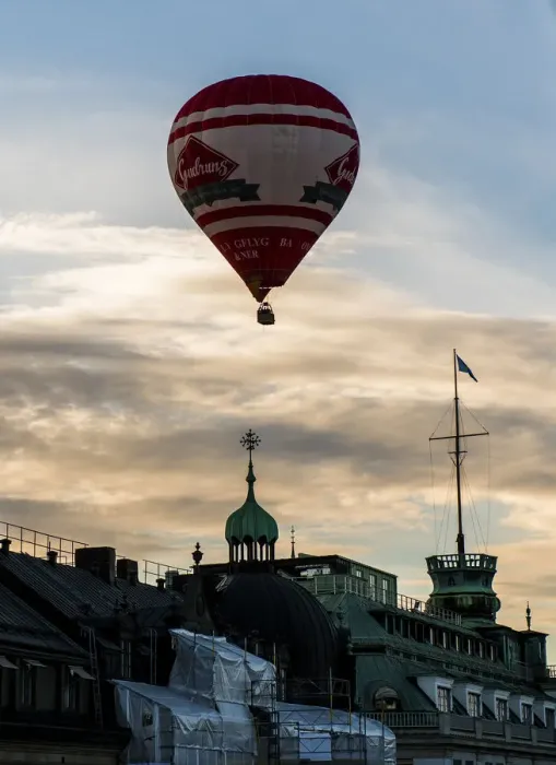 Framed Print : Sweden-Hot-Air-Balloon