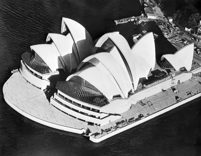 Framed Print : Sydney-Opera House-Construction