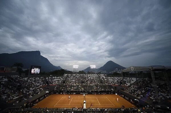 Tennis-Rio-Open. General view of the tennis court at the Jockey Club in Rio de Janeiro