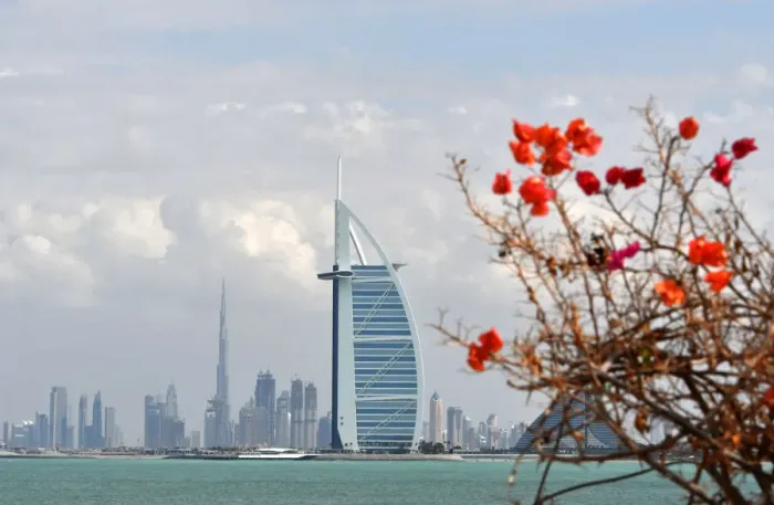 Framed Print : Uae-Dubai-Skyline -travel-flowers Framed Print : Uae-Dubai-Skyline -travel-flowers