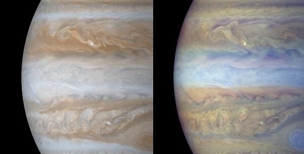 Us-Cassini-Jupiter. These color composite frames released by NASA 22 January