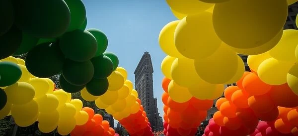Us-Gay Pride Parade. panoramic, PARADE, GAY PRIDE, RAINBOW FLAG, USA, 000 CG6J3