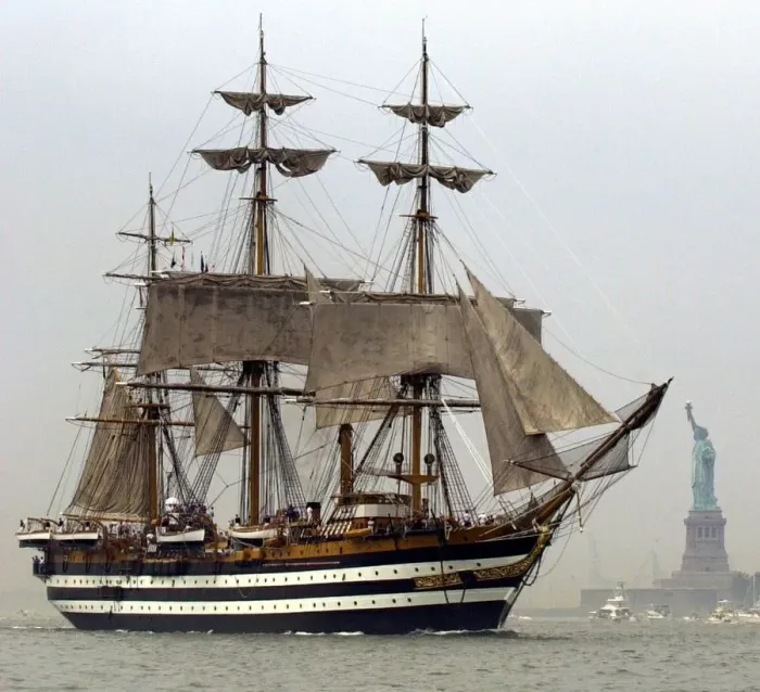 Framed Print : Us-Opsail-Amerigo Vespucci