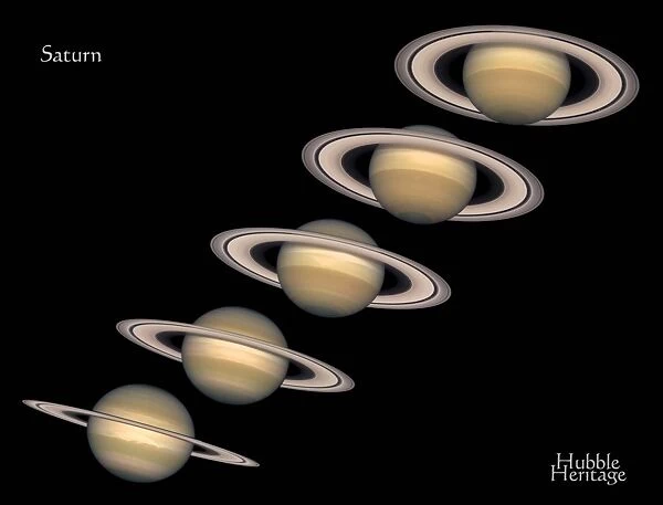 US-SATURN. This photo released by Nasa and the Hubble Heritage Team 07 June