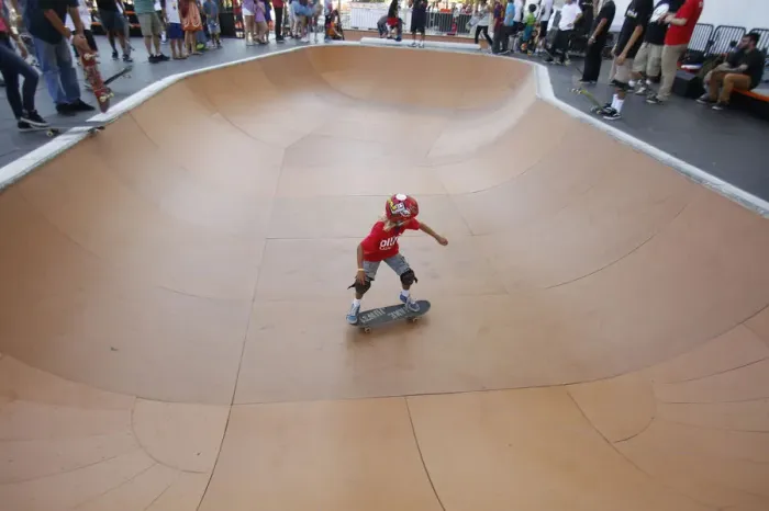 Framed Print : Youngsters participate in a skateboard festival on the Kennedy Centers Front