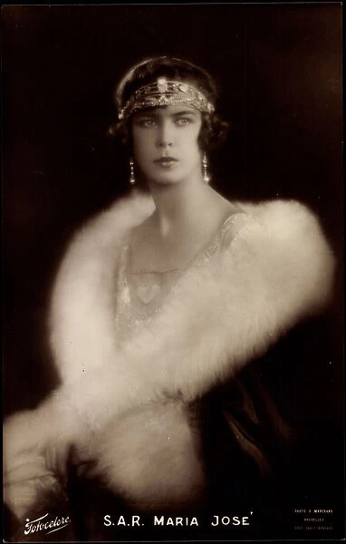 Ak S. A. R. la Principessa Maria Jose, di Savoia, von Italien (b  /  w photo)