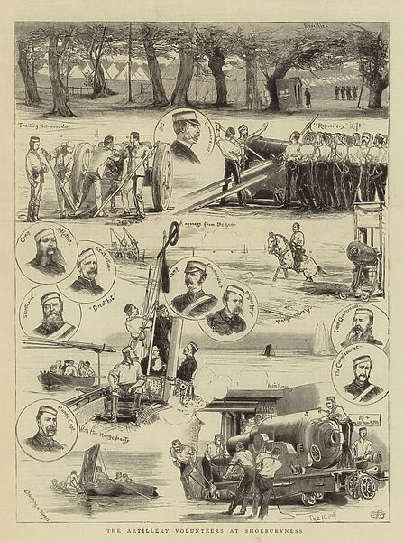 The Artillery Volunteers at Shoeburyness (engraving)