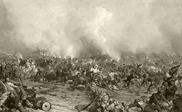 The Battle of Gettysburg, after a 19th century print engraved by John Sartain from a apinting by P