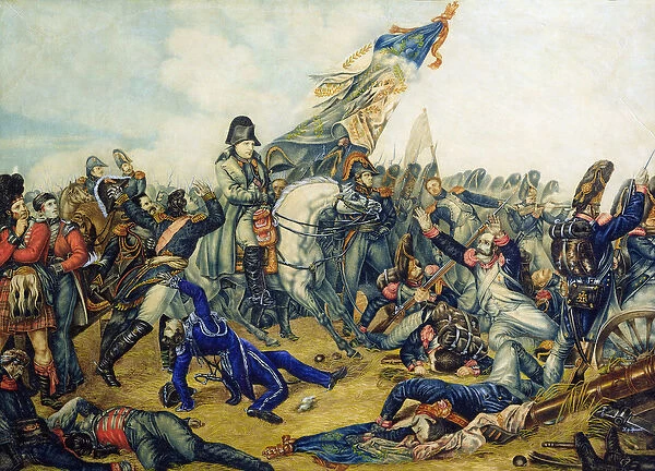 The Battle of Waterloo in 1815, 1831 (w  /  c & ink on paper)