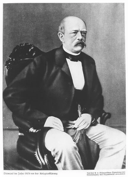 Bismarck in 1870 before the Declaration of War (b  /  w photo)