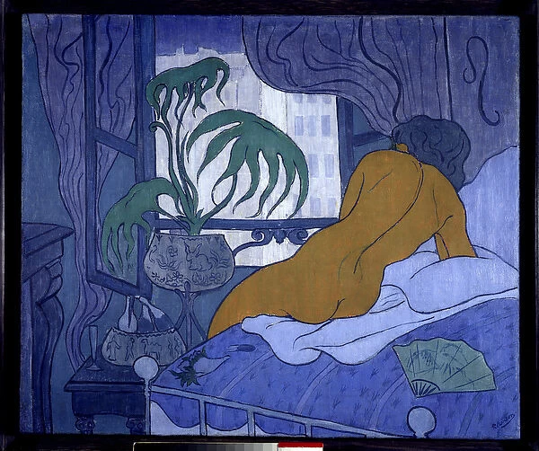 The Blue or Nude Room at the Fan Painting by Paul Ranson (1864-1909) 1891 Sun