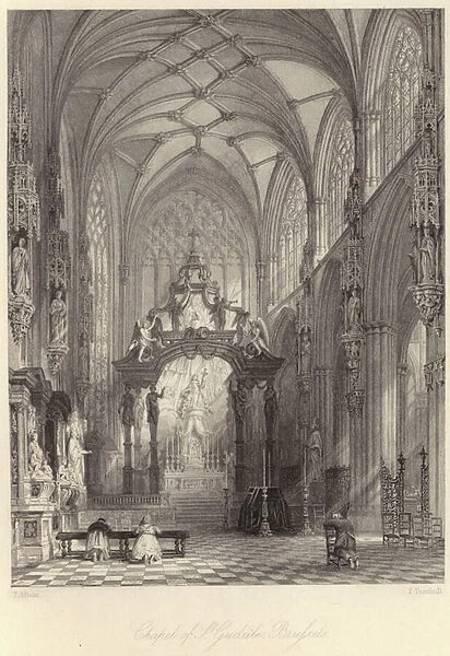 Chapel of St Gudula, Brussels (engraving)