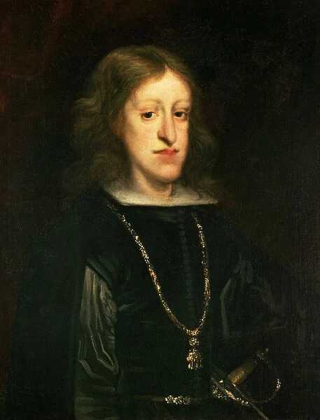 Charles II (1661-1700) of Spain (oil on canvas)
