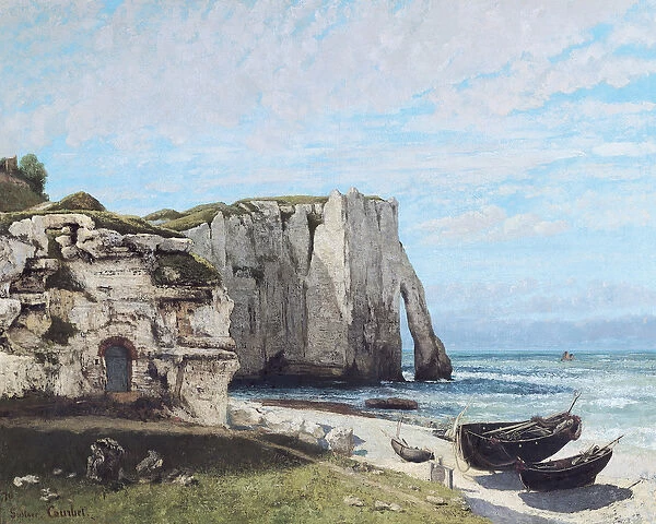 The Cliffs at Etretat after the storm, 1870 (oil on canvas)