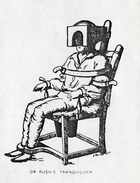 Dr Rushs Tranquilizer Chair (engraving)