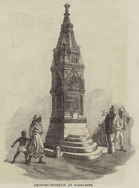 Drinking-Fountain at Barbadoes (engraving)