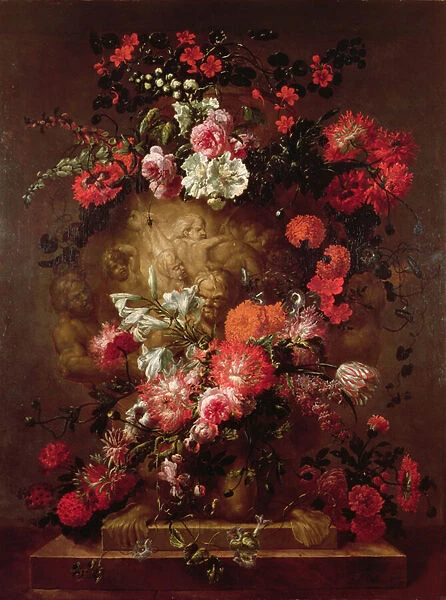 Flowers Round a Huge Urn, 1706 (oil on canvas)