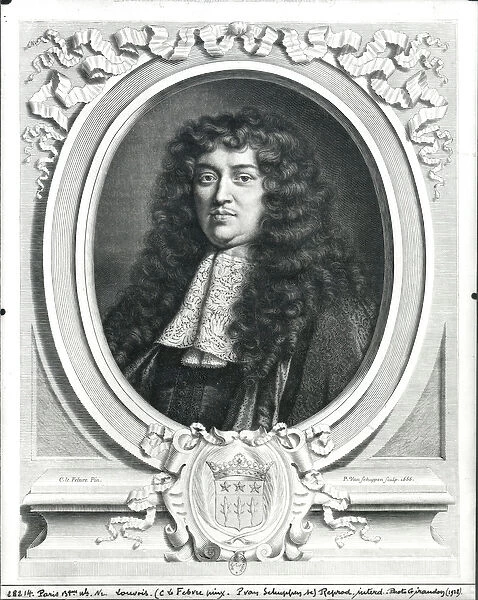 Francois-Michel Le Tellier (1643-1715) Marquis of Louvois, engraved by Jacques van Schuppen