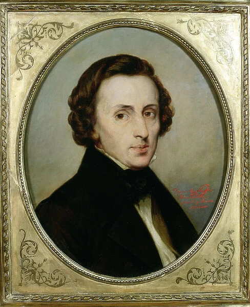Frederic Chopin (1810-49) (oil on board)