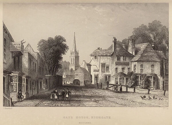 Gate House, Highgate, Middlesex (engraving)