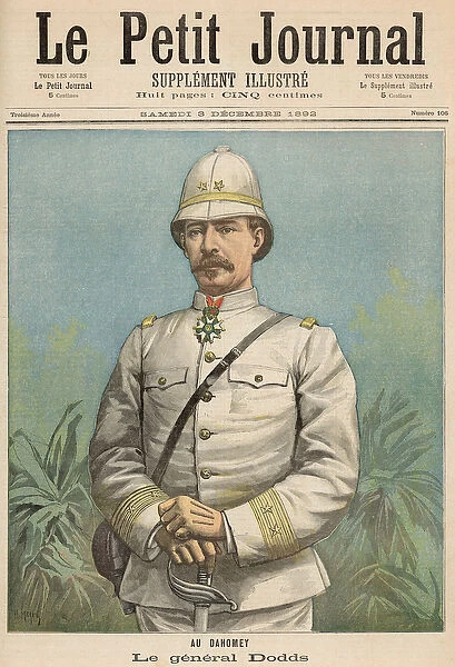 General Alfred Amedee Dodds (1842-1922) in Dahomey, from Le Petit Journal