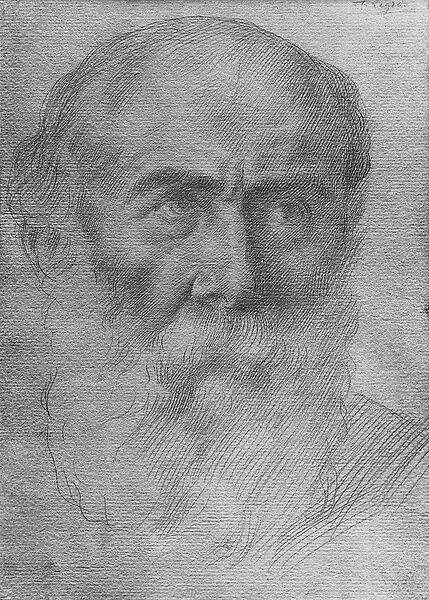 Head of a man (goldpoint on paper)
