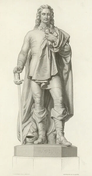 John Hampden, English politician (engraving)