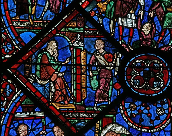 The Joseph window: Jacob sends Joseph to his brothers (w41) (stained glass)