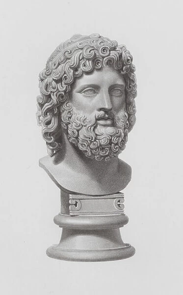 Jupiter, ancient Roman marble sculpture (engraving)