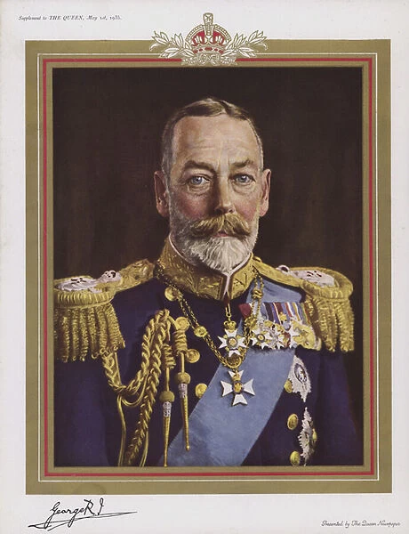 King George V, 1935 (colour litho)