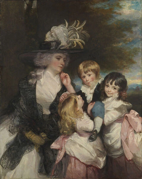 Lady Charlotte Smith and Her Children, 1787 (oil on canvas)