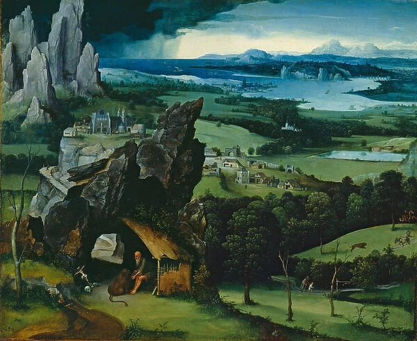 Landscape with St. Jerome, 1516-7 (oil on panel)