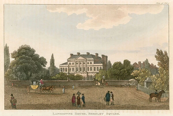 Lansdowne House, Berkley Square (coloured engraving)