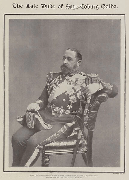 The late Duke of Saxe-Coburg-Gotha (b  /  w photo)