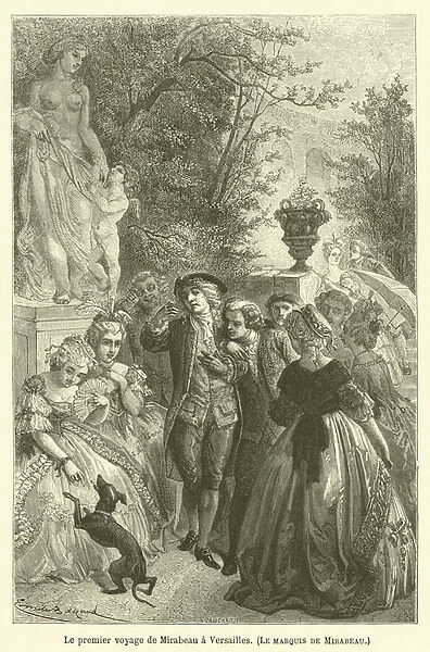 Le premier voyage de Mirabeau a Versailles, Le marquis de Mirabeau (engraving)