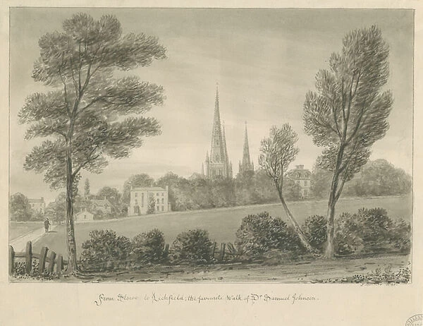 Lichfield - Stowe: sepia drawing, 1847 (drawing)