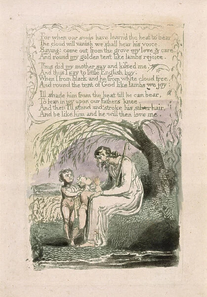 The Little Black Boy, plate 6 from Songs of Innocence, 1789
