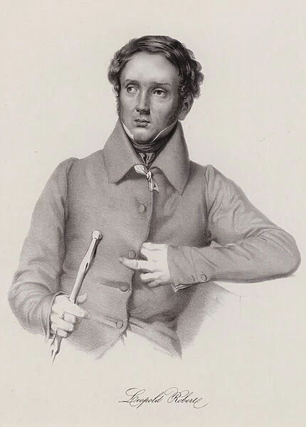 Louis Leopold Robert, Swiss painter (engraving)