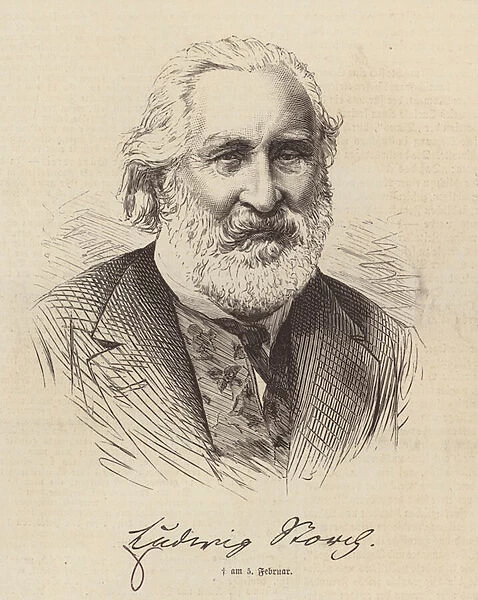 Ludwig Storch, German poet (engraving)