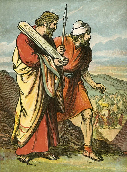 Moses and Joshua seeing the Golden Calf