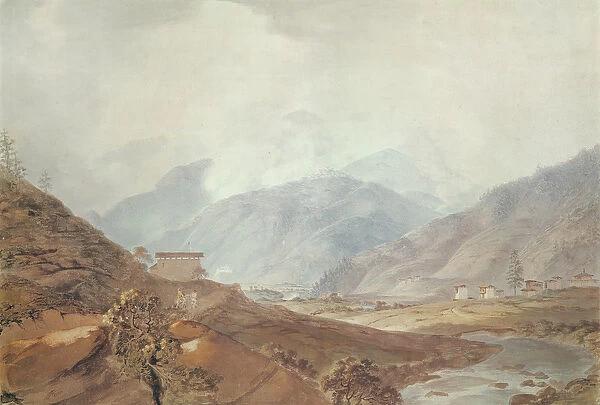 Mountain Scene near Thimphu, Bhutan, 1783, (w  /  c)