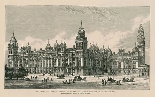 The new Government offices at Whitehall (engraving)