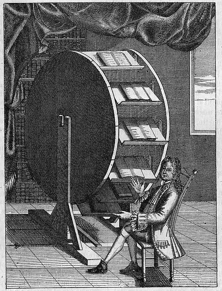 Nicolas Grollier de Serviere (1596-1689), French inventor, has his work desk
