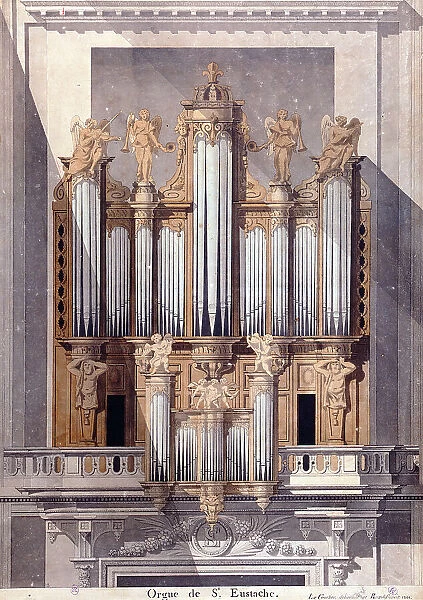 The Organ of Saint-Eustache, 1801 (w  /  c on paper)