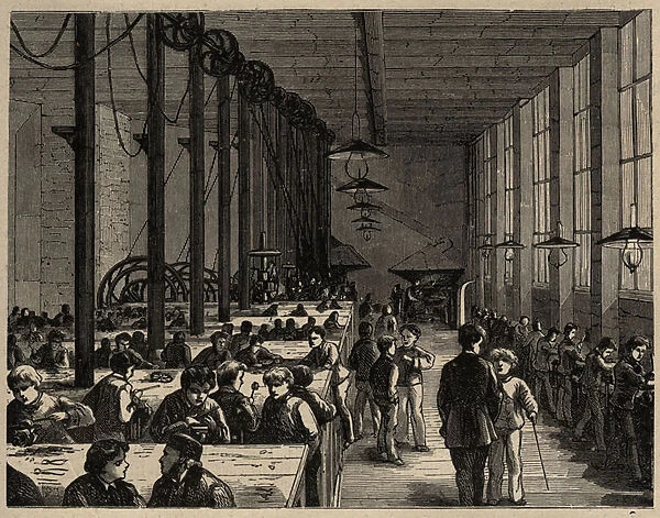 Paris, Ecole Municipale Professionelle Diderot - engraving 1890