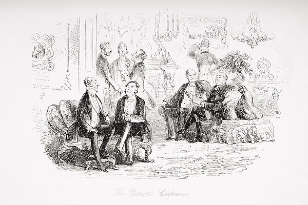 The Patriotic Conference, illustration from Little Dorrit by Charles Dickens