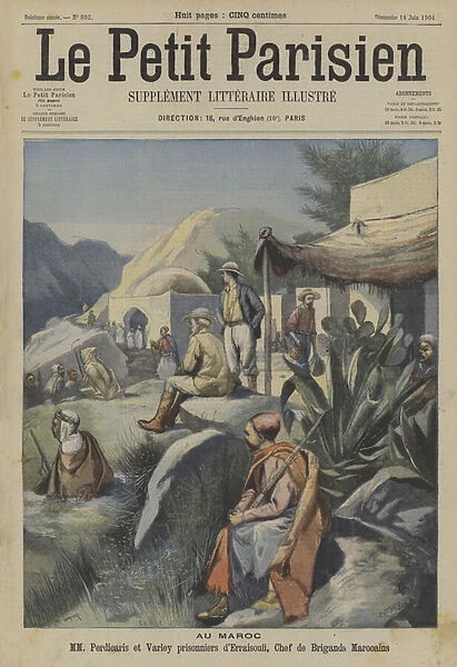 The Perdicaris Incident, Morocco (colour litho)