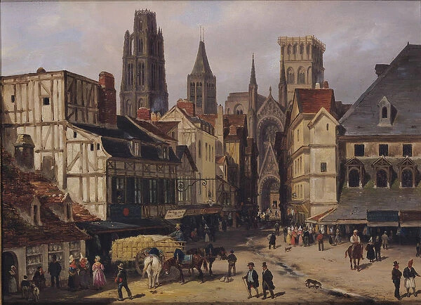 Place de la Haute-Vieille-Tour, Rouen, 1824 (oil on cardboard)